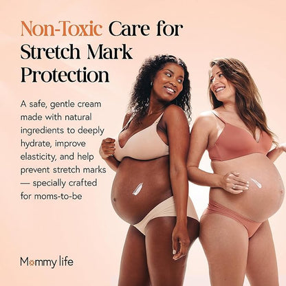 Stretch Mark Cream for Pregnancy – Non-Toxic Preggie Paste Belly Butter from Taylor's Postpartum Essentials, Pregnancy Must Haves, Belly Firming Cream with Manuka Honey & Vitamin E, 3.7oz Tummy Butter