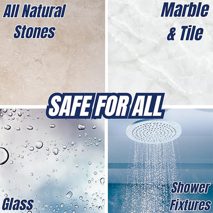 Black Diamond Stoneworks Natural Stone Shower Soap Scum Remover Spray. For Cleaning Bathtubs, Glass Doors, Tubs, Travertine, Marble, Tile. Heavy Duty, Safe Acid-Free Cleaner. Safe for fixtures.