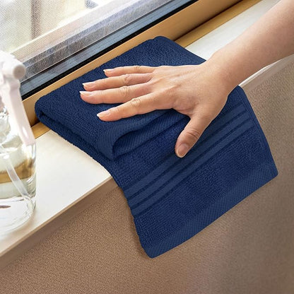 Utopia Towels 12 Pack Premium Wash Cloths Set, 12 by 12 Inches, 100% Cotton Ring Spun, Highly Absorbent and Soft Feel Washcloths for Bathroom, Spa, Gym, and Face, Navy