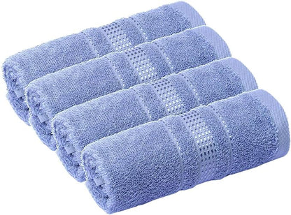 Melissa Linen, Fingertip Towels 4 Pack, 100% Turkish Cotton, Small Hand Towels for Body and Face, 12 x 18 in, Soft and Absorbent, Quick Dry, (Cobalt Blue Fingertip Towels)