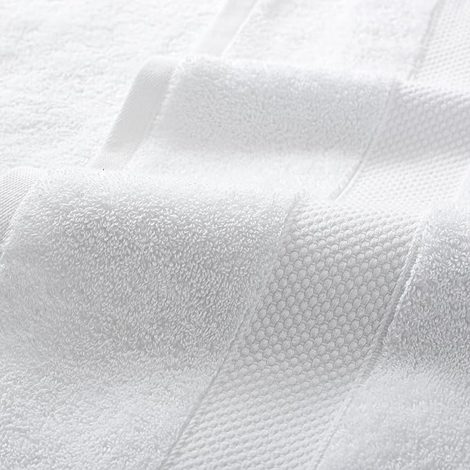 Aston & Arden Egyptian Bath Towels - Pack of 2 - Oversized Ultra Soft Thick & Absorbent, 100% Ringspun Egyptian Cotton Bathroom Towel for Spa, Hotel, 600 GSM, 30 x 54 in, White