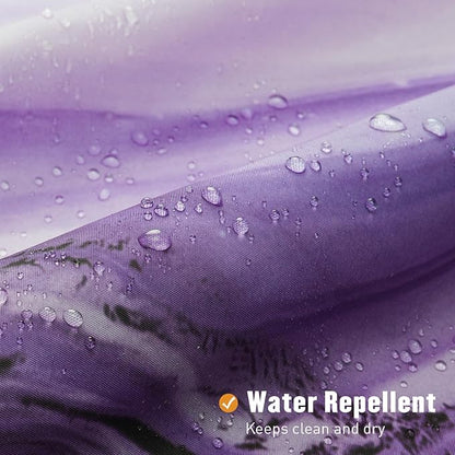 MitoVilla Purple Marble Shower Curtain, Abstract Ombre Fabric Shower Curtains for Modern Bathroom Decor, Luxury Cloth Watercolor Shower Curtain, 72x72