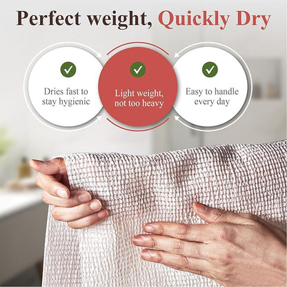 Korean Exfoliating Washcloth – Non Irritating Cotton-Blend Exfoliating Shower Towel for Sensitive Skin (Soft Orange – Gentle Exfoliation)