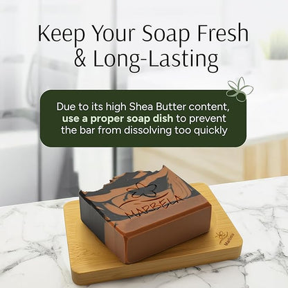 Marbela Cosmetics Pumpkin Spice Handmade Soap Bar - Made in USA, Vegan Friendly, Palm Oil Free, Natural Bar Soap - Gentle Face & Body Soap for Daily Skin Care, Moisturizing & Nourishing - 3.5 oz