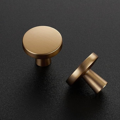 Ravinte 60 Pack Drawer Pulls 1-1/4 Inch Kitchen Cabinet Knobs Solid Round Dresser Drawer Knobs Champagne Bronze Dresser Knobs Drawer Knobs Simple Cabinet Hardware for Cupboard Drawer Pulls