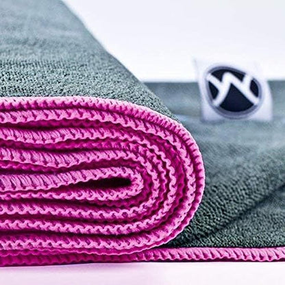 Youphoria Yoga Microfiber Non-Slip Towel - Hot Yoga Mat Towel for Enhanced Grip and Sweat Absorption