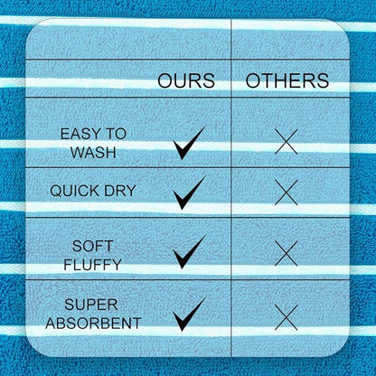 CASA COPENHAGEN Ecstatic 6 Pieces Towel Set- Teal Blue, 600 GSM 2 Bath Towel 2 Hand Towel 2 Washcloth, Designed in Denmark Made of Soft Egyptian Cotton for Bathroom, Kitchen & Shower.