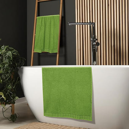 Cotton 2 Pack Oversized Bath Towel Set 28x55 inches, Large Bath Towels, Ultra Absorbant Compact Quickdry & Lightweight Towel, Ideal for Gym Travel Camp Pool - Kiwi Green