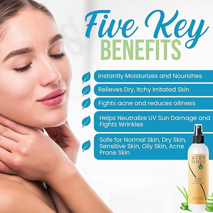 NaPCA Moisturizer Face Mist & Body Spray. Deep Hydrating Spray – Refresh & Sooth Your Skin with Natural & Bioidentical Actives. All Skin types, Dry, Acne, Oily, & Tattoo Care.