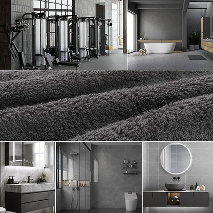 SEMAXE Bathroom Towel Set, 8-Piece Gray Cotton Towels with Loops – 2 Bath, 2 Hand, 4 Washcloths, Soft, Absorbent & Durable