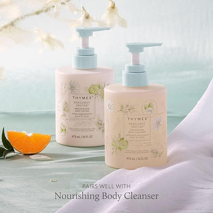 Thymes Large Replenishing Body Lotion - Moisturizing Body Lotion for Dry Skin - Scented with Notes of Bergamot, Lemon, Orange Flower, Lotus & Sandalwood (Bergamot Nectar, 16 fl oz)