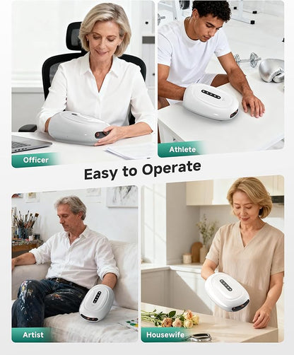 Snailax Cordless Hand Massager with Heat & Compression, Vibration and Rolling, 3 Modes & Intensities Heated Finger Wrist Massage for Arthritis and Carpal Tunnel, Hand Warmer Gifts for Women, Her