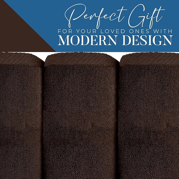 DAN RIVER Pack of 1 Bath Sheet 40x80 Inches, Oversized Bath Sheets Towels for Adults, Fluffy and Soft Plush Towels - Brown