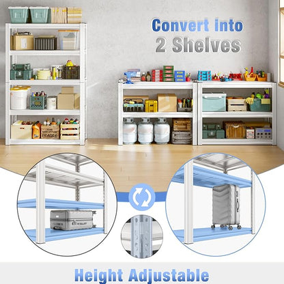 Raybee 72''H Garage Shelving, Storage Shelves 2010LBS, Adjustable 5 Tier Metal Shelving, Closet Garage Shelves Pantry Shelf for Kitchen Closet 72''H*31.7''W*16.3''D