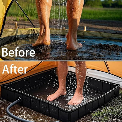 Outdoor Shower Base Portable Shower Floor Outdoor Shower Pan for Outdoor Camping Beach Portable Shower Stall