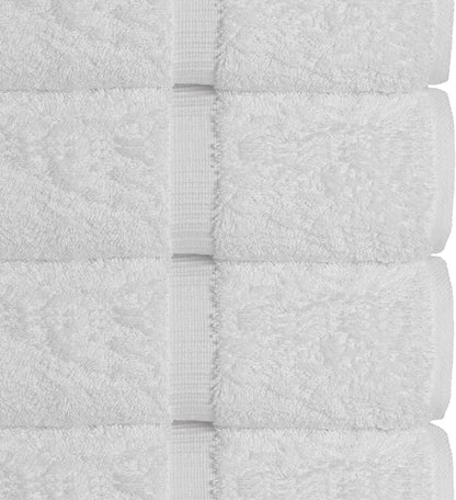 Chakir Turkish Linens | Hotel & Spa Quality 100% Cotton Premium Turkish Towels | Soft & Absorbent (4-Piece Bath Towels, White)