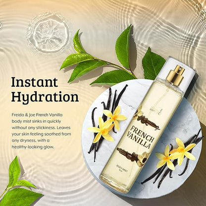 Body Spray For Women, French Vanilla spray Fragrance Body Mist, Unisex rich, comforting, & sweet aroma, 8 oz Fine Fragrance