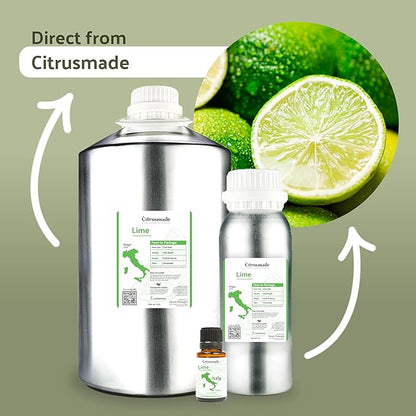 Lime Essential Oil - Direct from Citrusmade in Sicily- Pure Essential Oils for Diffusers and Aromatherapy in The Mediterranean - 100% Pure Therapeutic Grade (8oz)