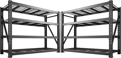 Bepatio 11000LBS Garage Shelving Heavy Duty Storage Shelves Adjustable 4-Tier Metal Shelving Uints Heavy Duty Industrial Shelves for Garage, Warehouse Basement Storage Room 24" D × 60" W × 72" H