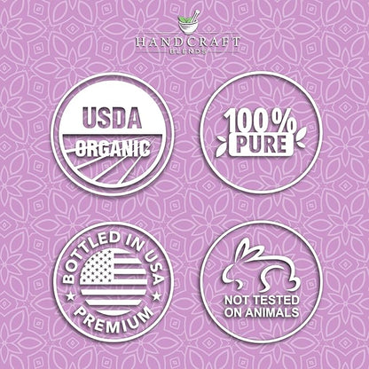 Handcraft Blends Organic Lavender Essential Oil – 1 Fl Oz – 100% Pure and Natural – Premium Grade Essential Oil for Diffuser and Aromatherapy