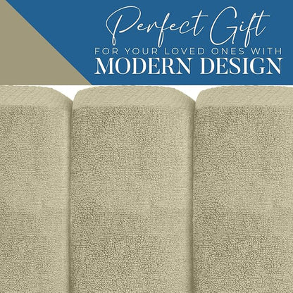 DAN RIVER Pack of 1 Bath Sheet 40x80 Inches, Extra Large Bath Towels, Luxury Quick Dry Cotton Towels - Beige