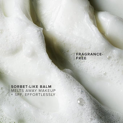 Farmacy Makeup Remover Cleansing Balm - Green Clean Waterproof Makeup Remover + Oil Based Cleanser - Newly Formulated Double Cleanser with Plant Based Waxes + Upcycled Moringa - Fragrance Free (100ml)