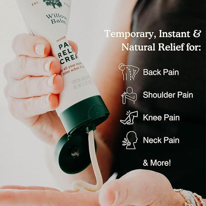 Nature's Willow Willow Balm Natural Pain Relief Cream for Muscles & Joints | Fast-Acting with Willow Bark & Menthol | Free from Artificial Fragrances & Dyes | 6-Pack | 3.5 fl oz