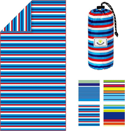 4Monster Microfiber Beach Towel Quick Dry,Super Absorbent Lightweight Travel Towel for Swimmers, Sand Free Camping Towel, Beach Towels for Pool,Swim,Water Sports,Yoga