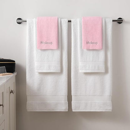 Arkwright Makeup Towels - Bulk Case of 108 - Ultra Soft & Gentle Microfiber Coral Fleece Washcloth Face Make Up Remover, Reusuable Eraser Cloth Essentials for Hosts & Artists, 13 x 13 in, Pink