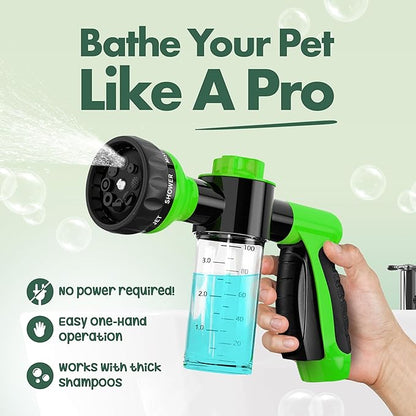Soap & Shampoo Dispenser for Pet Wash and Garden Hose Sprayer Nozzle by Girl With The Dogs