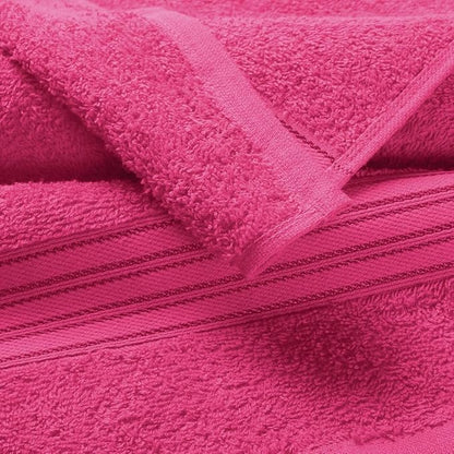 BOUTIQUO Ultra Soft Cotton 6 -Piece Hand Towel Set 16x24 Inch, Ideal for use in Bathroom, Kitchen, Gym, Spa & General Cleaning, Compact & Lightweight Multi Purpose Hand Towels - Hot Pink