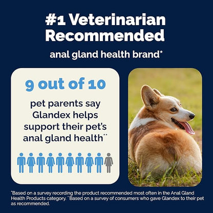 Vetnique Glandex Medicated Dog Butt Wipes or Spray for Dog Scooting - Topical Anti Itch Skin Relief for Soothing Inflamed Anal Glands in Dogs & Cats - Fast Acting Formula 50ct (50ct Wipes)