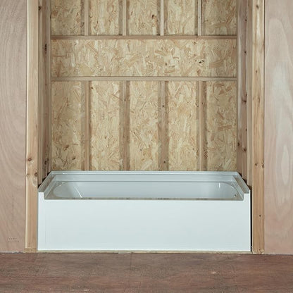WOODBRIDGE 60” x 32” Alcove Soaking Bathtub in white with Right-Hand Drain Hole
