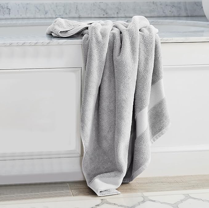 Delara Organic Cotton Luxuriously Plush Bath Towel | GOTS & OEKO-TEX Certified | Premium Hotel Quality Towels | Feather Touch Technology | 650 GSM Long Staple|Soft, Quick Dry & Ultra-Absorbent 30"x58"