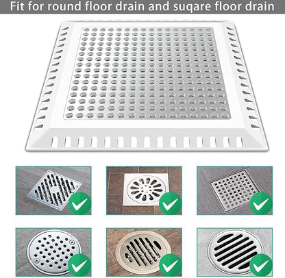 Shower Drain Hair Catcher/Drain Strainer,2 Pack Shower Drain Cover for Bathroom Floor Drain, Stainless Steel and Silicone (Patented Product)