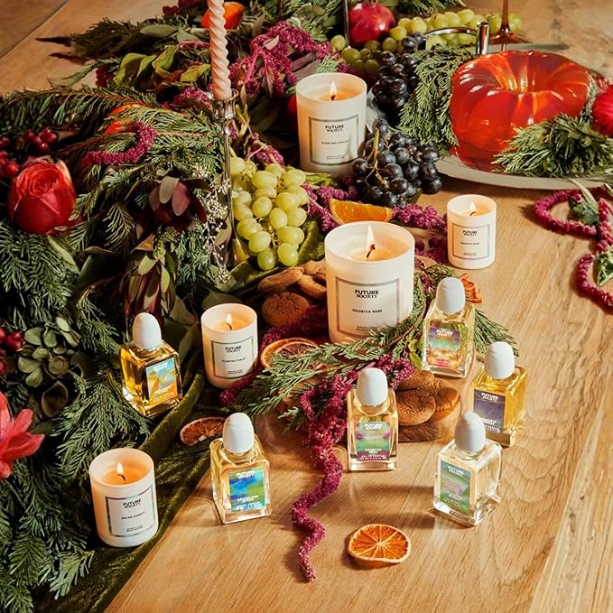 Future Society Solar Canopy Luxury Home & Body Gift Set - Includes Body Wash, Body Lotion, & 2oz Scented Candle - Fruity Floral with Notes of Black Pepper, Sandalwood & Amber - Beauty Gifts for Women
