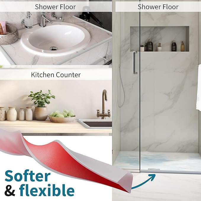 Premium 39 Inch Shower Water Guard & Door Seal Strip – Walk-in Bath Screen Splash Protector – Bottom Sweep for Glass Threshold – Flexible Barrier to Keep Liquid Inside Tub