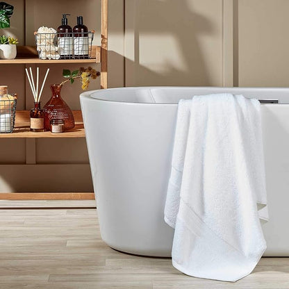 Christy Renaissance 6 Piece White Towel Set | 100% Egyptian Cotton | Luxury Bathroom Towels | Soft and Super Absorbent | 675 GSM | 2 Bath Sheet 2 Bath 2 Hand