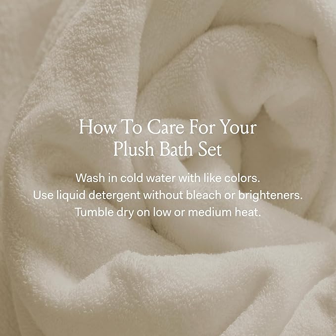 BOLL & BRANCH Plush Bath Sheet Set - Pewter - 6 Piece - Includes 2 Oversized Bath Sheets, 2 Hand Towels & 2 Washcloths - 100% Organic Cotton - Ultra Soft & Luxurious - Quick Absorbing