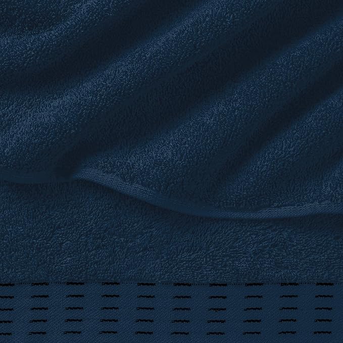 Cotton 2 Pack Oversized Bath Towel Set 28x55 inches, Large Bath Towels, Ultra Absorbant Compact Quickdry & Lightweight Towel, Ideal for Gym Travel Camp Pool - Mineral Blue