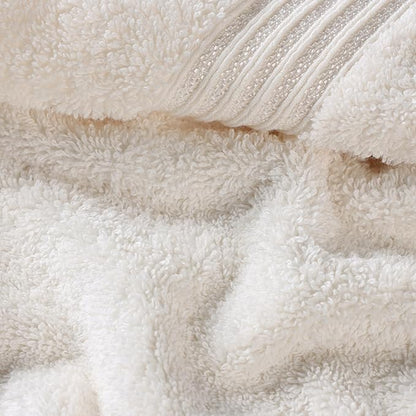 Superior Egyptian Cotton 3-Piece Towel Set, Basic Towels For Bathroom, Home Decor, Guest Bath, Shower, Apartment, Included 1 Face, 1 Hand, 1 Bath Towel, Washcloth, Quick Dry, Ivory