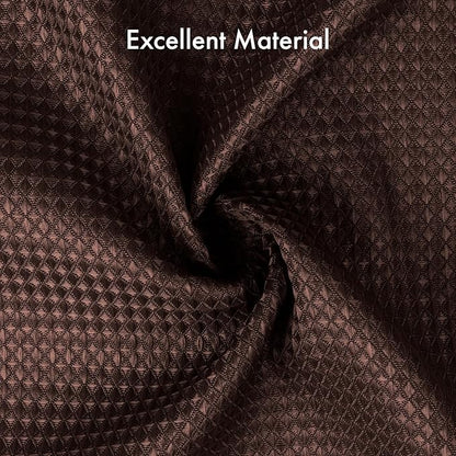 AmazerBath Brown Shower Curtain Waffle Textured, Fabric Shower Curtain Thick Heavy Duty 240GSM Hotel Quality Bathroom Shower Curtains, 72 x 72 Inches