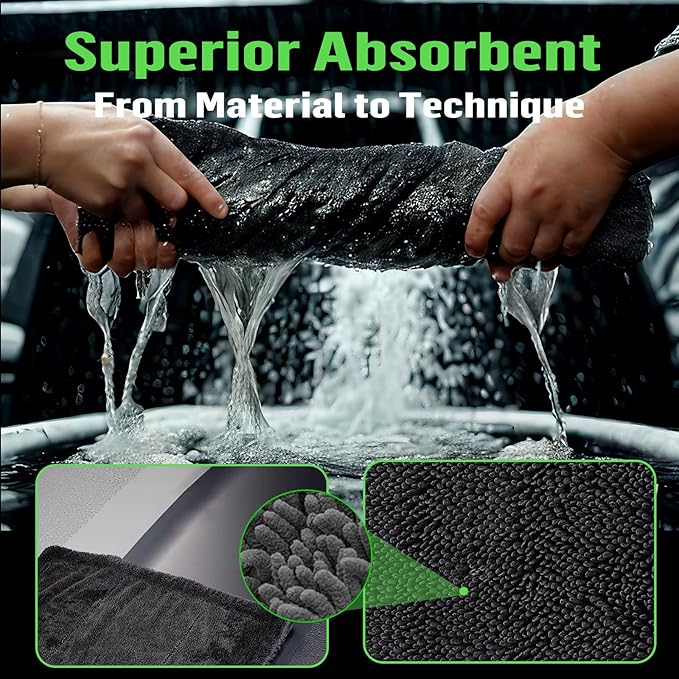 Shiny Bath Wipes Shower Cleaning Cloths, Premium Car Drying Towel | Ultra Absorbent Twisted-Loop Design| Microfiber Towel for Car, Shower Cabin, Household