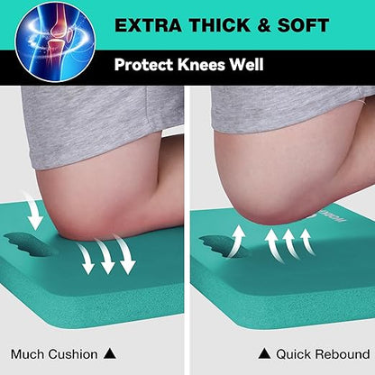 WORKPRO Extra Thick Kneeling Pad, Soft Foam Cushioning for Knee, Large Foam Kneeler Mat for Gardening, Bathing Baby, Workout Supplies, 17.5 x 11 x 1.5 in, Robin's egg Blue