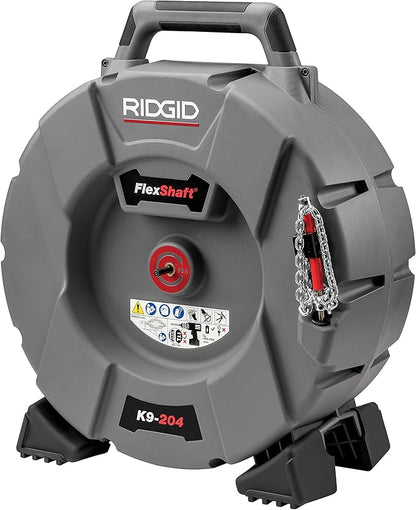 RIDGID 64273 Model K9-204 FlexShaft Drain Cleaning Machine Kit for 2"-4" Pipes