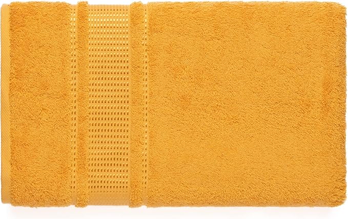 Melissa Linen, 2 Piece Bath Towel Set, 100% Turkish Cotton Bath Towels for Bathroom, Absorbent, Quick Dry, Durable and Soft Shower Towel, 28 in x 55 in, Spa and Hotel Quality, Yellow