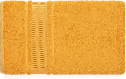 Melissa Linen, 2 Piece Hand Towel Set, 100% Turkish Cotton Face Hand Towels for Bathroom, 20 in x 35 in, Absorbent, Quick Dry, Durable and Soft, Spa and Hotel Quality, Yellow