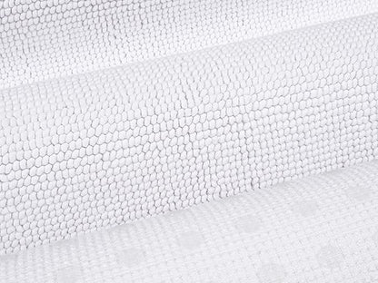 Cotton Paradise 100% Cotton Non Slip Bath Mats for Bathroom, 20x34 inch Soft Absorbent Quick Dry Machine Washable Floor Bath Mat, White Bath Rug
