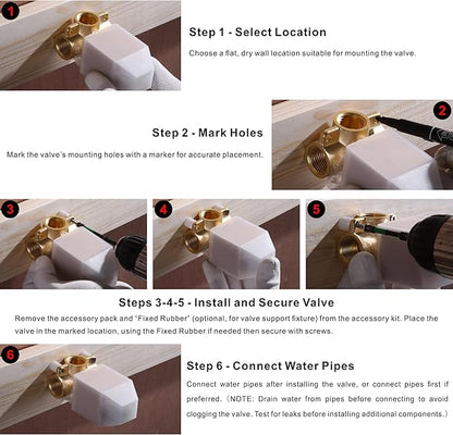 SKOWLL Single Function Shower Valve Kit, Wall Mount Shower Handle Valve Mixer Bathroom Single Handle Control Valve Kit Rough-in, Rose Gold Finshed