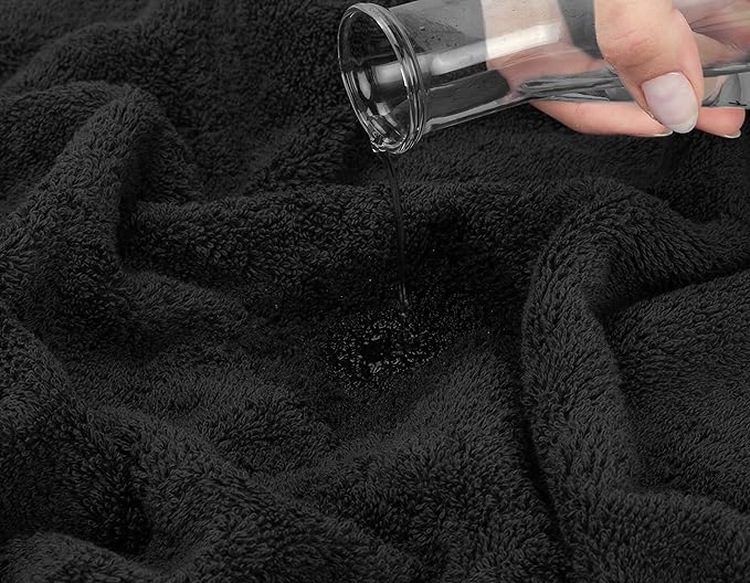 American Soft Linen Oversized Bath Sheet 40x80 Extra Large for Bathroom, 600 GSM 100% Cotton Turkish Jumbo Bathsheet Towels for Adults, Black Bath Sheet